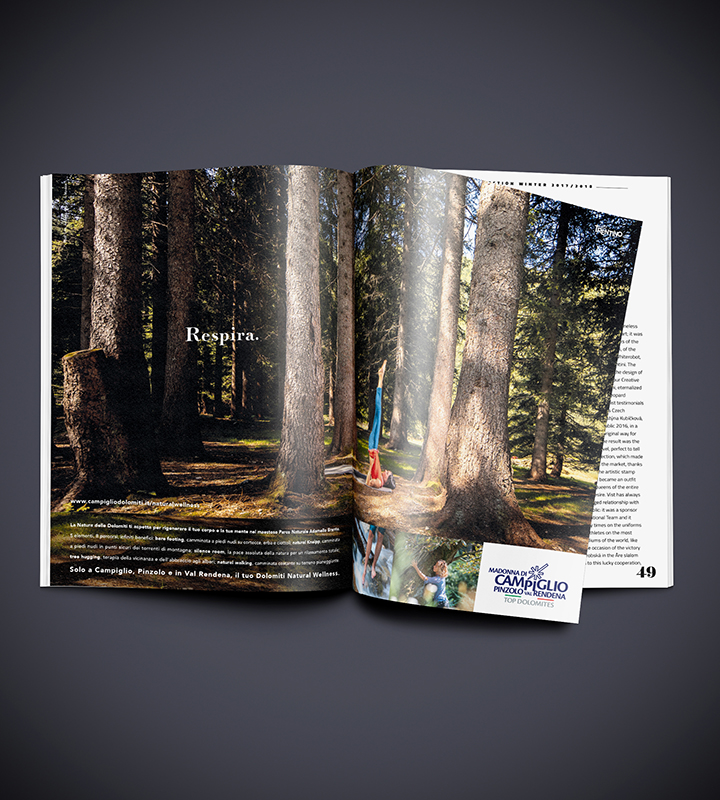 Campagna adv "Respira" per Madonna di Campiglio Dolomiti Natural Wellness