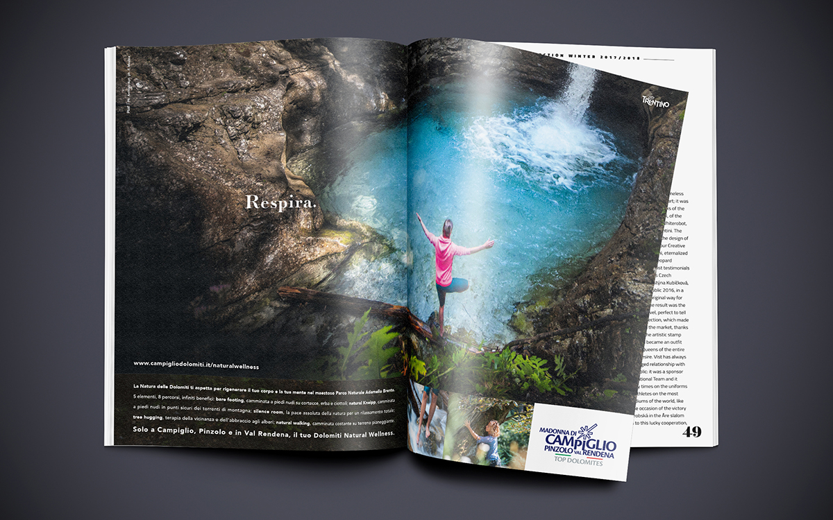 Campagna adv "Respira" per Madonna di Campiglio Dolomiti Natural Wellness
