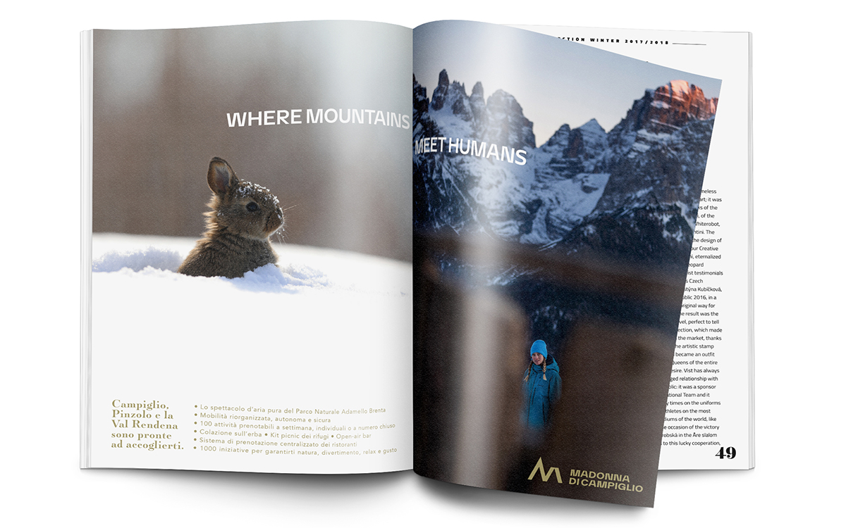 Campagna adv Madonna di Campiglio: "Where mountains meet humans"