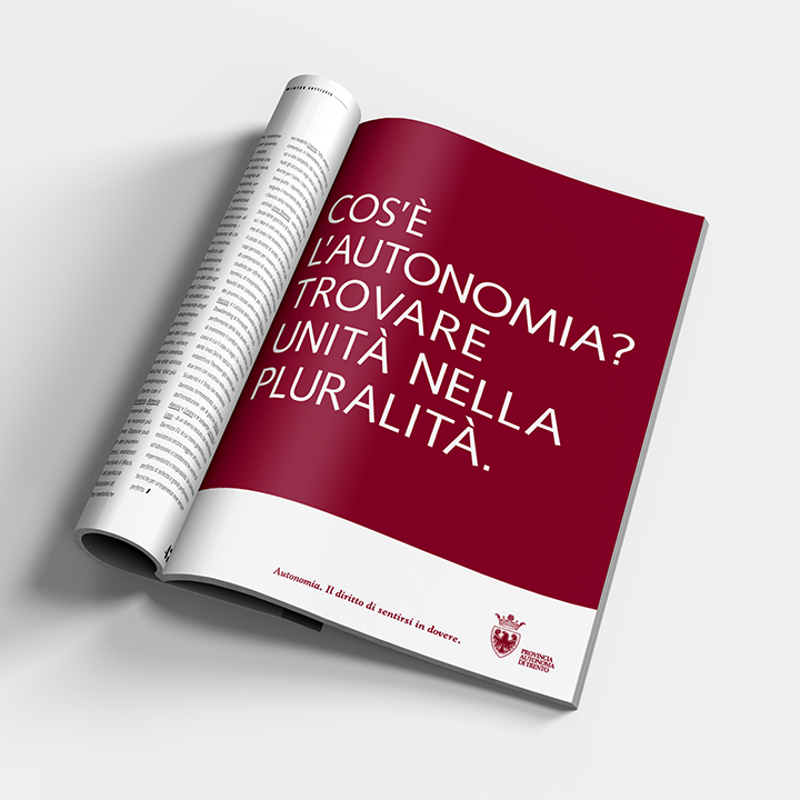 Provincia autonoma di Trento - campagna copy sull'autonomia.