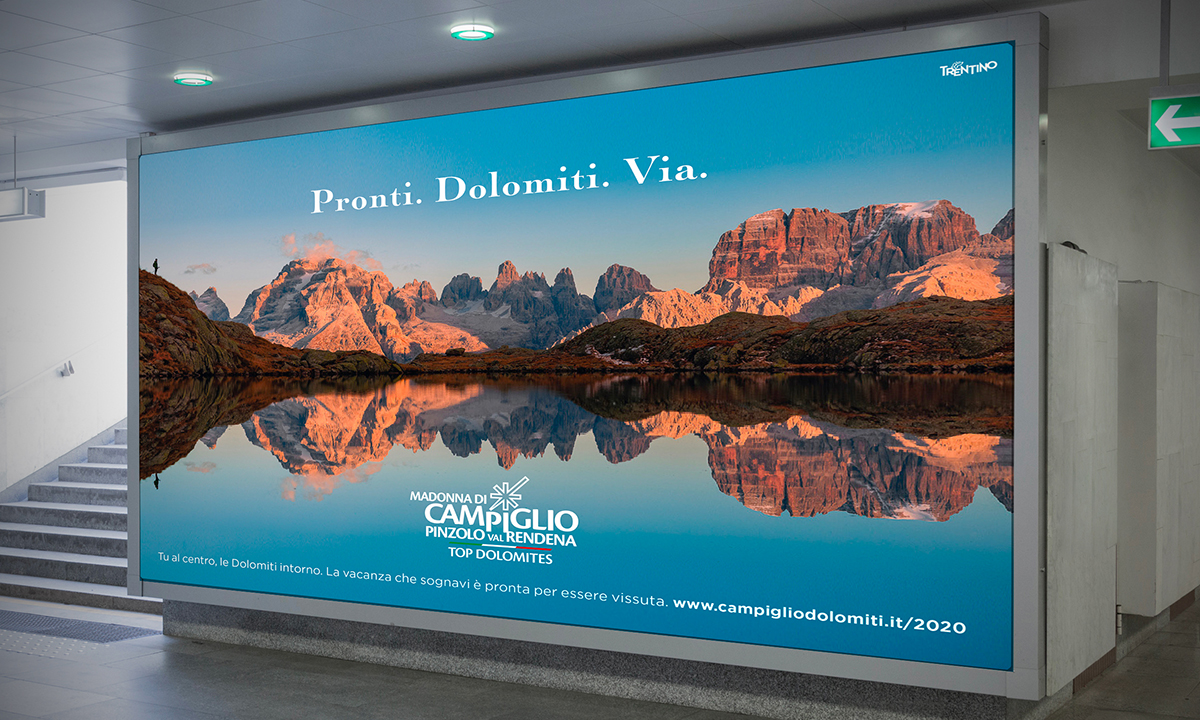 Campagna adv "Respira" per Madonna di Campiglio Dolomiti campagna postpandemia