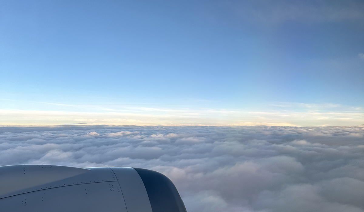 vista del cielo dall'aereo