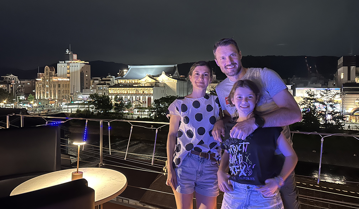 cena sul rooftop a Kyota